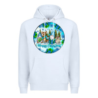 White merry christmas Premium Hoodie - CowhideDigitalArt