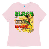 Bubblegum Pink black girl magic Ladies Tee - CowGirlArtShop