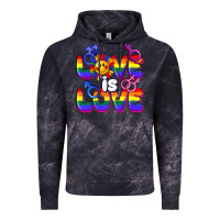 Cloud Black Love is love Vintage Hoodie - FaDigitalArtStudio