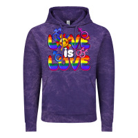 Cloud Purple Love is love Vintage Hoodie - FaDigitalArtStudio