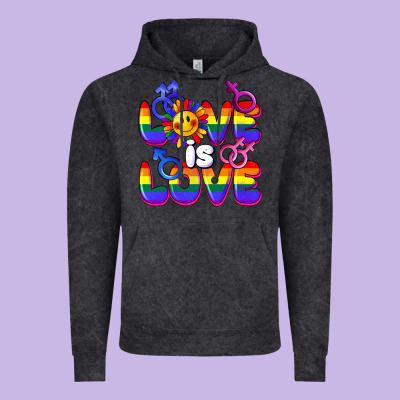 Love Is Love Vintage Hoodie Designed By Fadigitalartstudio