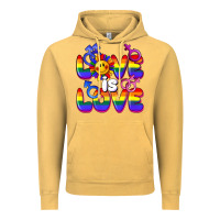 Vintage Mustard Love is love Vintage Hoodie - FaDigitalArtStudio