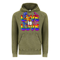 Vintage Olive Love is love Vintage Hoodie - FaDigitalArtStudio