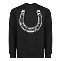 Black horseshoe Heavyweight Sweatshirt - BarkalooDesign