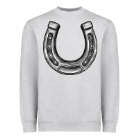 Heather Grey horseshoe Heavyweight Sweatshirt - BarkalooDesign