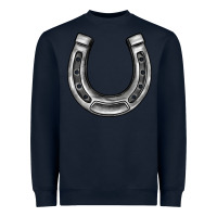 Navy horseshoe Heavyweight Sweatshirt - BarkalooDesign