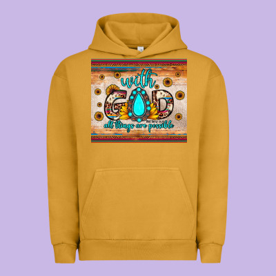 With God All Things Are Possible Matthew 19 26 Urban Hoodie Designed By Jahusdesignshop