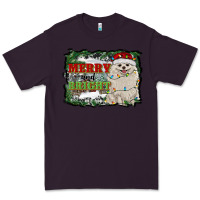Plum merry and bright pomeranian Premium Tee - RanaPortraitStore