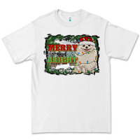 White merry and bright pomeranian Premium Tee - RanaPortraitStore