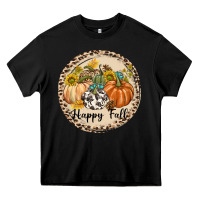 Black Happy Fall Heavy Core Tee - texasbilliewilder