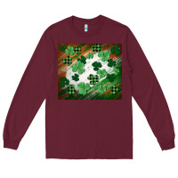 Burgundy St. patricks day Long Sleeve Tee - FaDigitalArtStudio