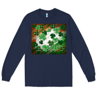 Navy St. patricks day Long Sleeve Tee - FaDigitalArtStudio