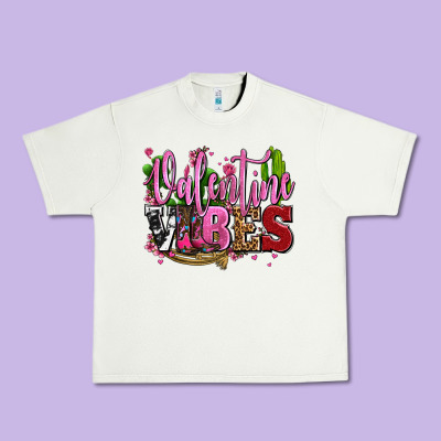 Valentine Vibes With Cowgirl Boots Olivia Urban Heavy Tee Designed By Oliviacreatesart