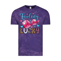 Cloud Purple feeling lucky valentine's day olivia Vintage Tee - OliviaCreatesArt
