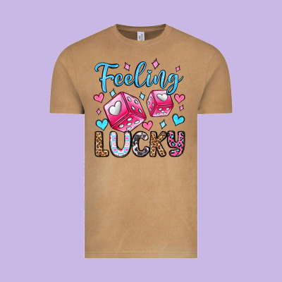 Feeling Lucky Valentine's Day Olivia Vintage Tee Designed By Oliviacreatesart