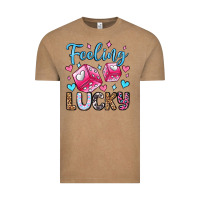 Vintage Coffee feeling lucky valentine's day olivia Vintage Tee - OliviaCreatesArt