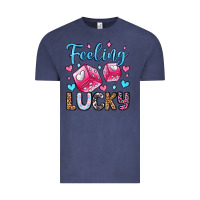 Vintage Denim feeling lucky valentine's day olivia Vintage Tee - OliviaCreatesArt