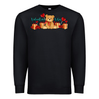 Black valentines vibes with gifts and bear Premium Sweatshirt - AdoDesignShop