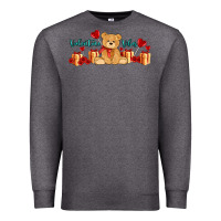 Charcoal Heather valentines vibes with gifts and bear Premium Sweatshirt - AdoDesignShop