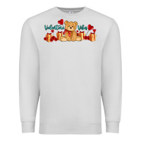 Dove Grey valentines vibes with gifts and bear Premium Sweatshirt - AdoDesignShop