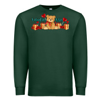 Sports Green valentines vibes with gifts and bear Premium Sweatshirt - AdoDesignShop