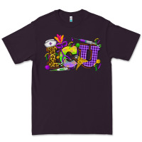Plum Mardi Gras ICU Nurse Premium Tee - HowdyJamesFarm