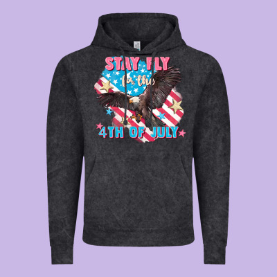 Stay Fly For The 4th Of July Vintage Hoodie Designed By Fadigitalartstudio