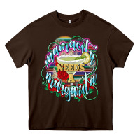 Chocolate Brown Mamacita needs a margarita Heavy Core Tee - NancyCooperArtShop
