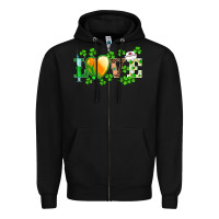 Black st.patrick's nurse love heart stethoscope Zipper Hoodie - BarkalooDesign
