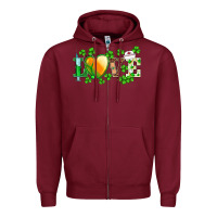 Burgundy st.patrick's nurse love heart stethoscope Zipper Hoodie - BarkalooDesign