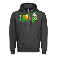 Charcoal Heather st.patrick's nurse love heart stethoscope Zipper Hoodie - BarkalooDesign