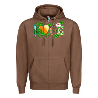 Chestnut st.patrick's nurse love heart stethoscope Zipper Hoodie - BarkalooDesign