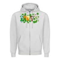 Dove Grey st.patrick's nurse love heart stethoscope Zipper Hoodie - BarkalooDesign