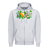 Heather Grey st.patrick's nurse love heart stethoscope Zipper Hoodie - BarkalooDesign