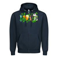 Navy st.patrick's nurse love heart stethoscope Zipper Hoodie - BarkalooDesign