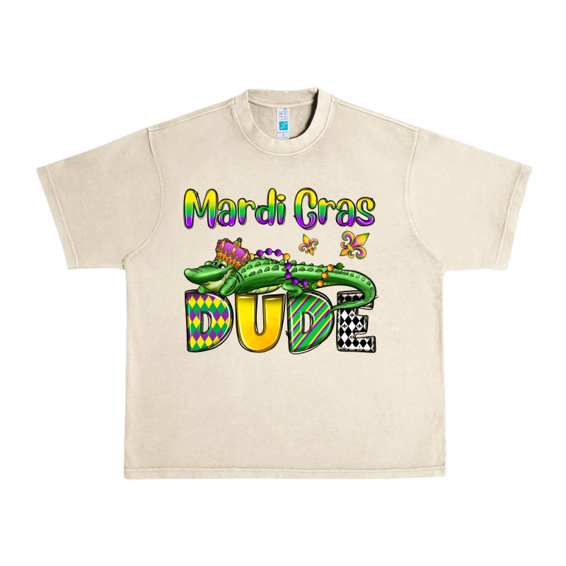 Mardi Gras Dude Alligator Olivia Urban Heavy Tee by OliviaCreatesArt | Teevron