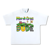 White mardi gras dude alligator olivia Urban Heavy Tee - OliviaCreatesArt