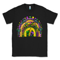 Black mardi gras rainbow and fleur de lis Classic Tee - CowGirlArtShop