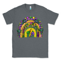 Charcoal Heather mardi gras rainbow and fleur de lis Classic Tee - CowGirlArtShop