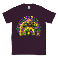 Plum mardi gras rainbow and fleur de lis Classic Tee - CowGirlArtShop