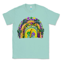 Seafoam mardi gras rainbow and fleur de lis Classic Tee - CowGirlArtShop