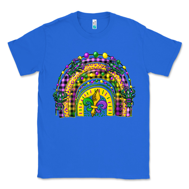Mardi Gras Rainbow And Fleur De Lis Classic Tee by CowGirlArtShop | Teevron