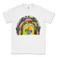 White mardi gras rainbow and fleur de lis Classic Tee - CowGirlArtShop