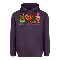 Plum peace love nutcraker Heavyweight Hoodie - AdoDesignShop