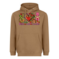 Toasted Coconut peace love nutcraker Heavyweight Hoodie - AdoDesignShop