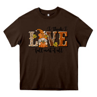 Chocolate Brown I Think I Love Fall Most of All Heavy Core Tee - texasbilliewilder