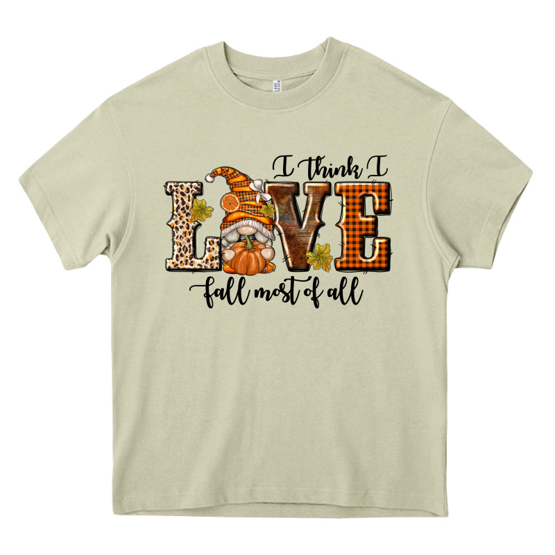 I Think I Love Fall Most Of All Heavy Core Tee by texasbilliewilder | Teevron