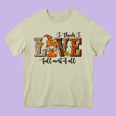 I Think I Love Fall Most Of All Heavy Core Tee Designed By Texasbilliewilder
