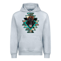 Heather Grey black angus cowhide aztec Urban Hoodie - JahusDesignShop