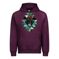 Mauve Wine black angus cowhide aztec Urban Hoodie - JahusDesignShop